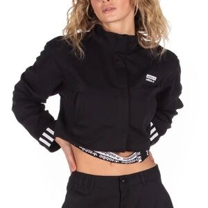 Adidas Originals Black Cropped Track Jacket
